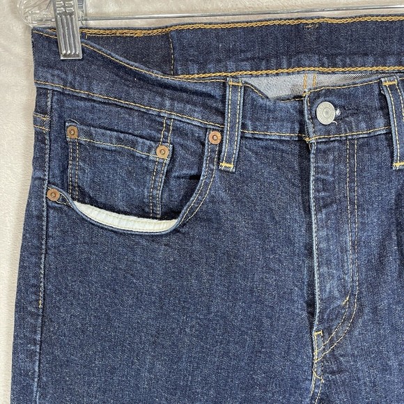 Levi's 514 Regular Fit Straight Leg Denim Jeans Mens 32x32 Modern Low Rise Dark - Picture 2 of 10